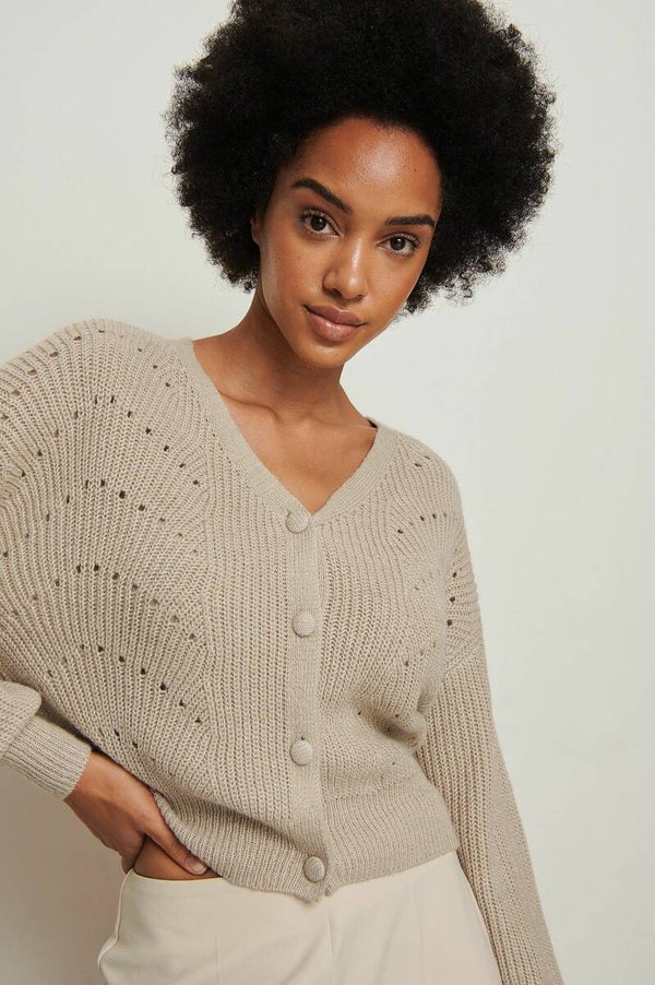 NA-KD Pattern Knit Cardigan