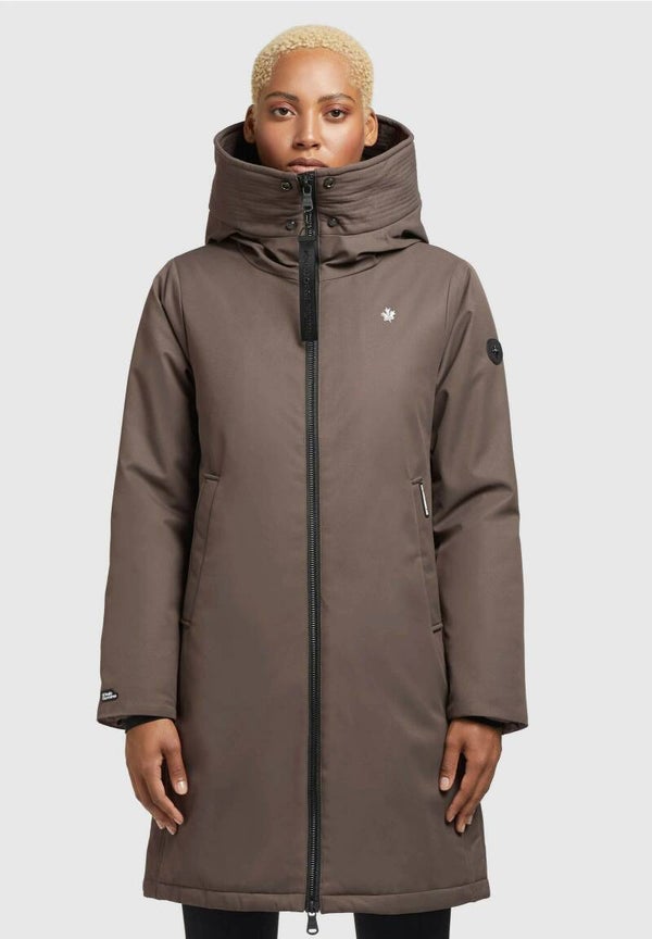 KHUJO LISAD Tussen seizoenen Mantel Taupe