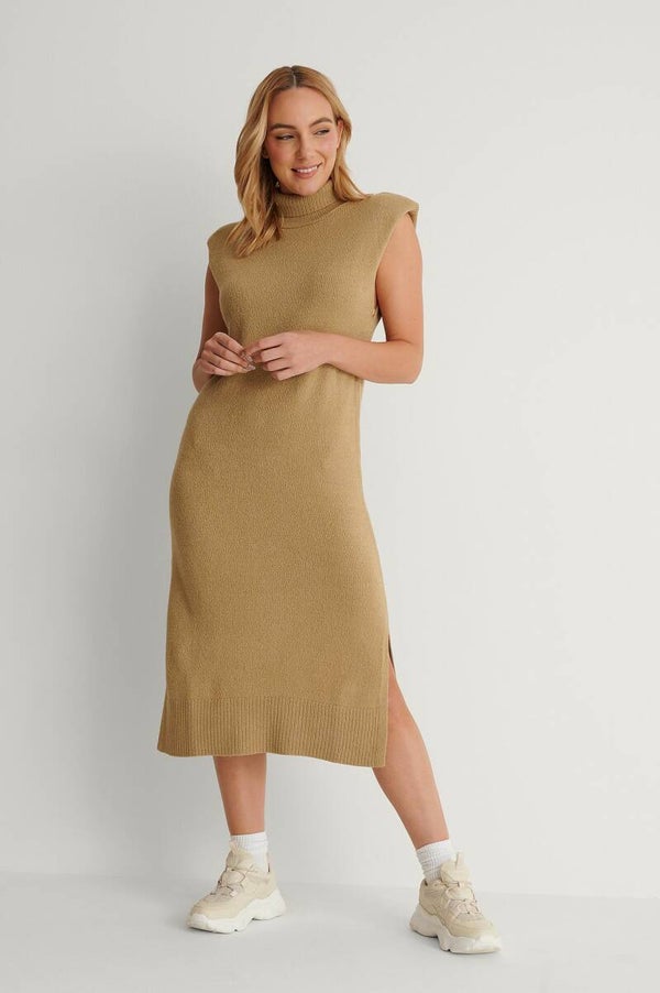 NA-KD Padded Midi Dress