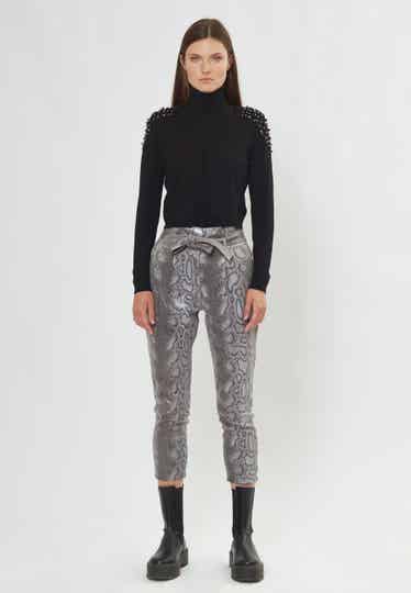 Influencer Pantalon Snake Metal/sale kan niet retour