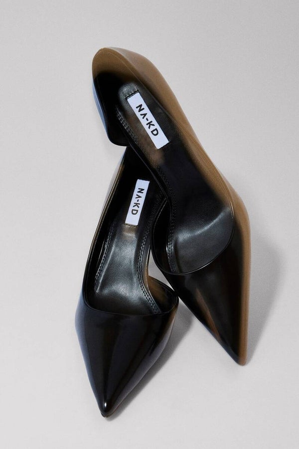 NA-KD Glossy Cut Out Pumps sale kan niet retour