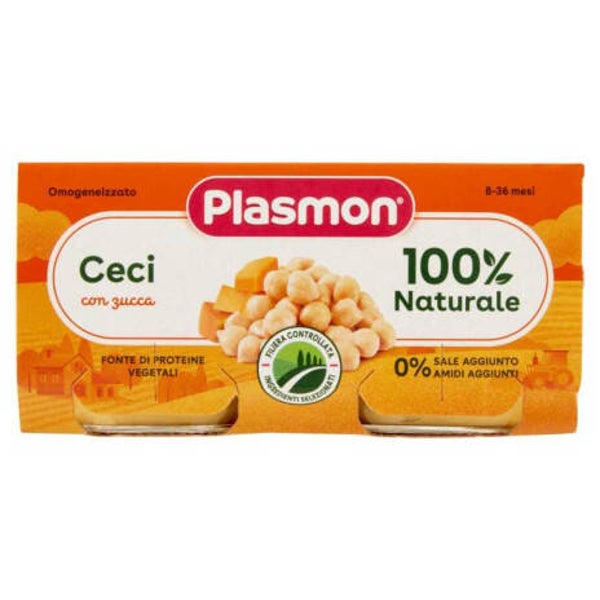 Plasmon Omogeneizzato Legumi Ceci e Zucca Gr.80X2