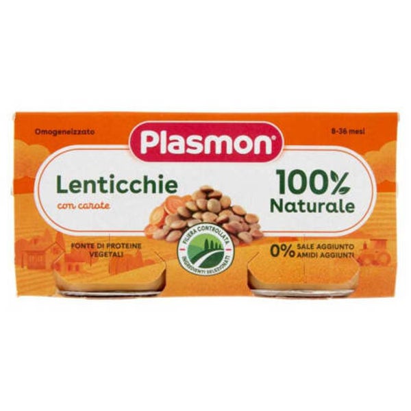 Plasmon Omogeneizzato Legumi Lenticchie Gr.80X2