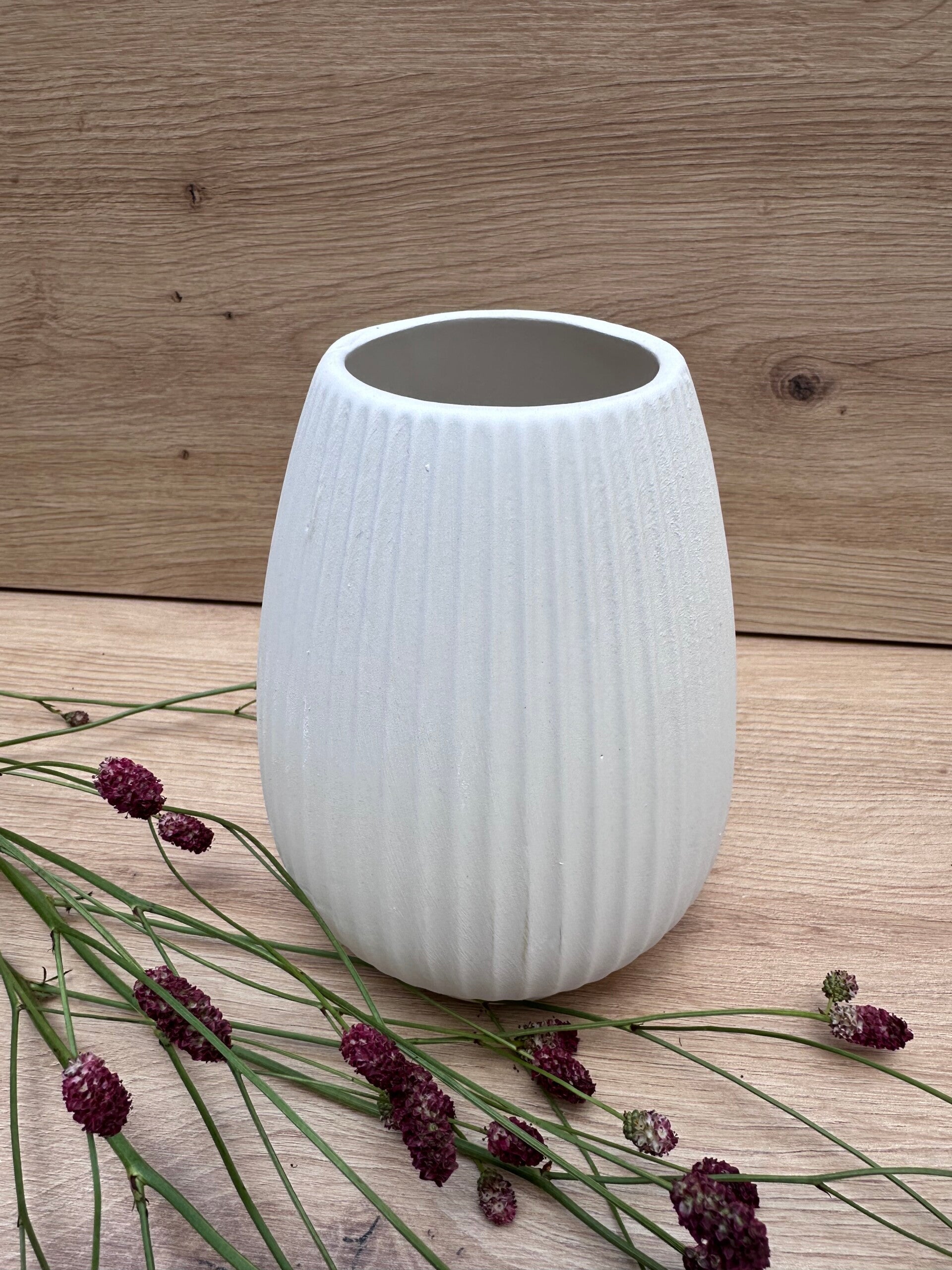 Vase geriffelt