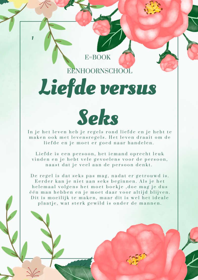 E-Book 6: Liefde versus Seks Deel 2