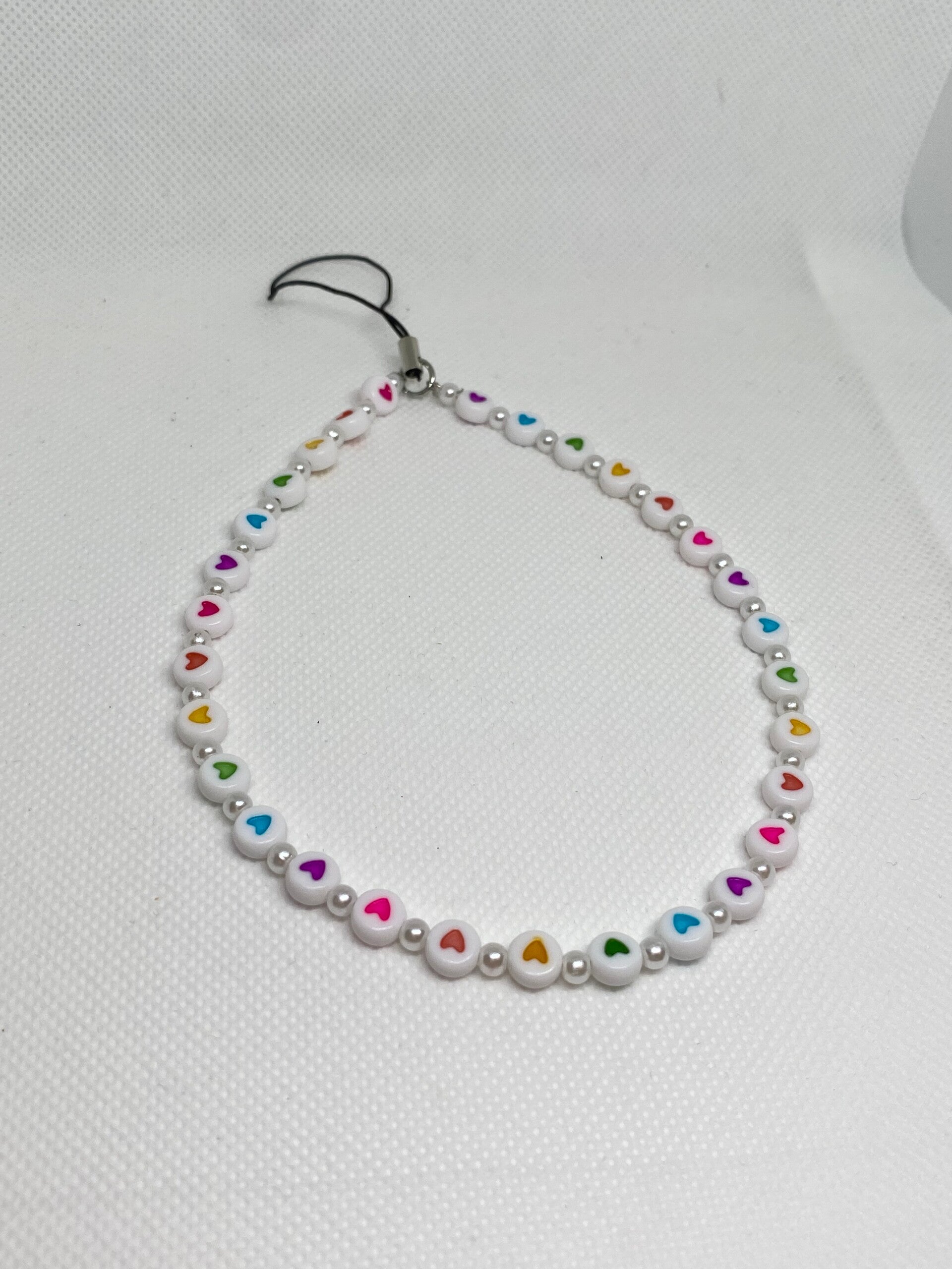 Telefoonkoord - gekleurde hartjes