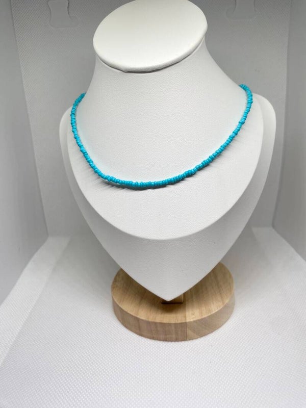 Ketting zilver sluitinkje - turquoise
