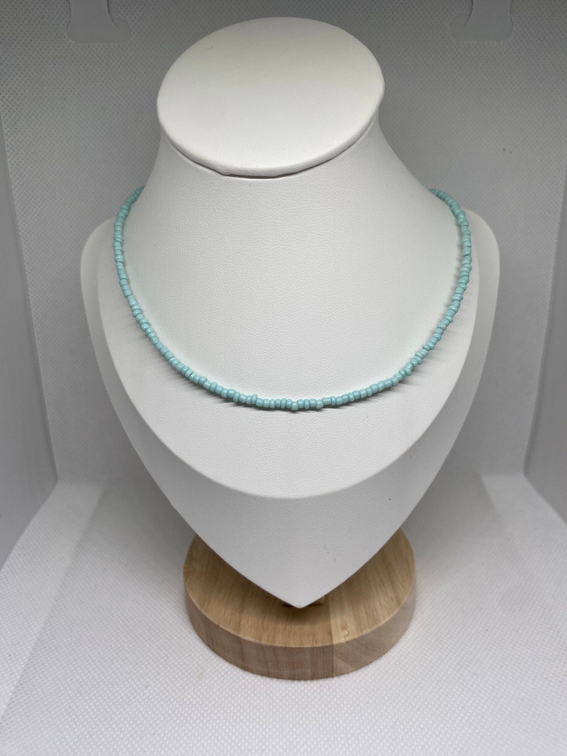 Ketting zilver sluitinkje - groen