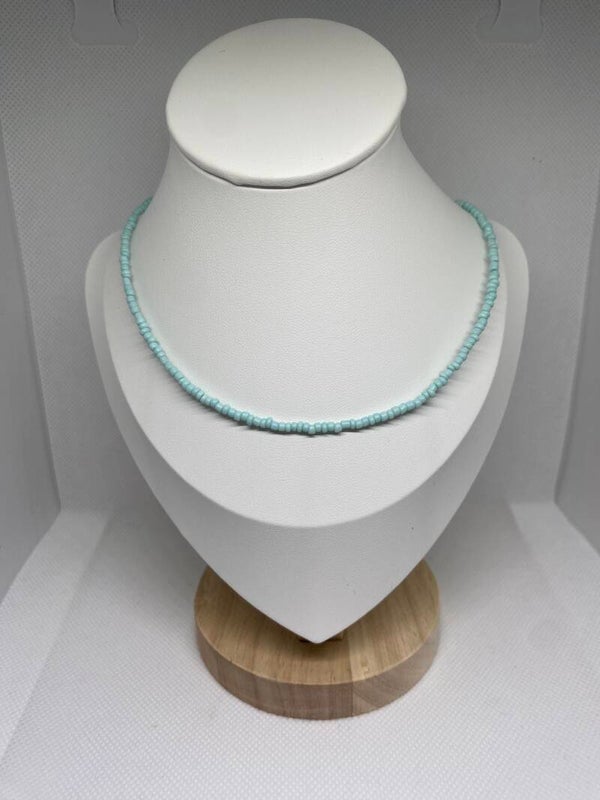 Ketting zilver sluitinkje - groen