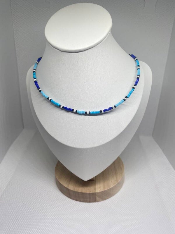 Ketting goud sluitinkje - blauw