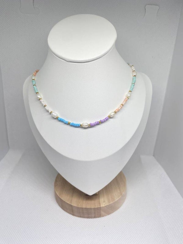 Ketting goud sluitinkje - meerkleurig