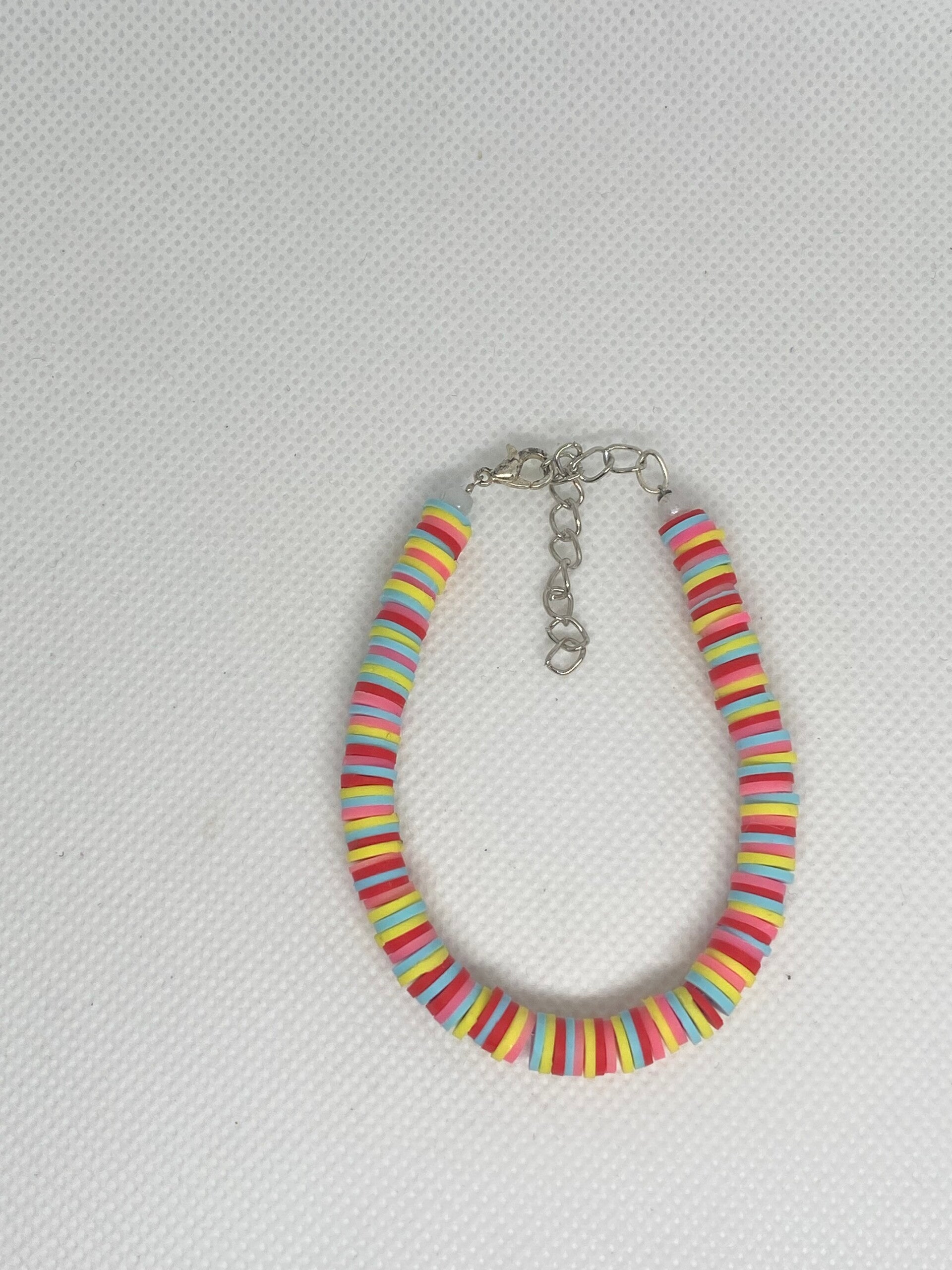 Armband zilver sluitinkje - meerkleurig