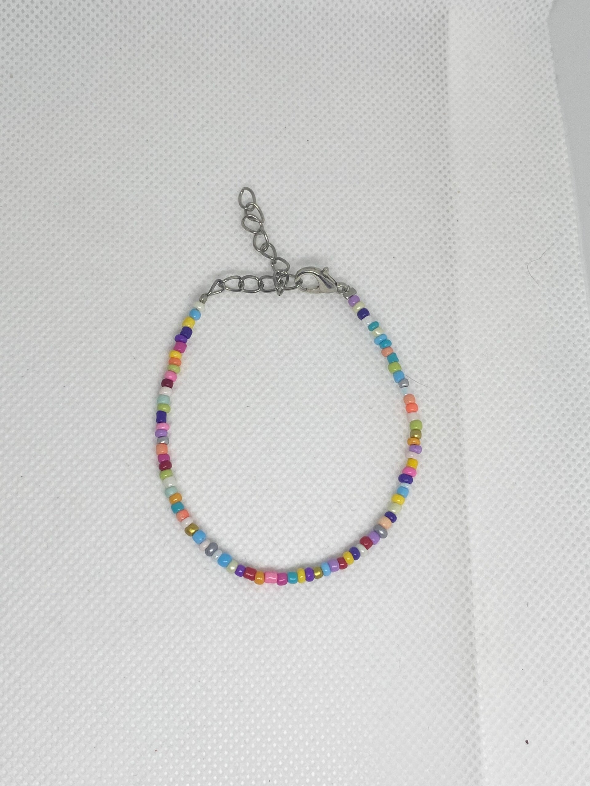 Armband zilver sluitinkje - veelkleurig