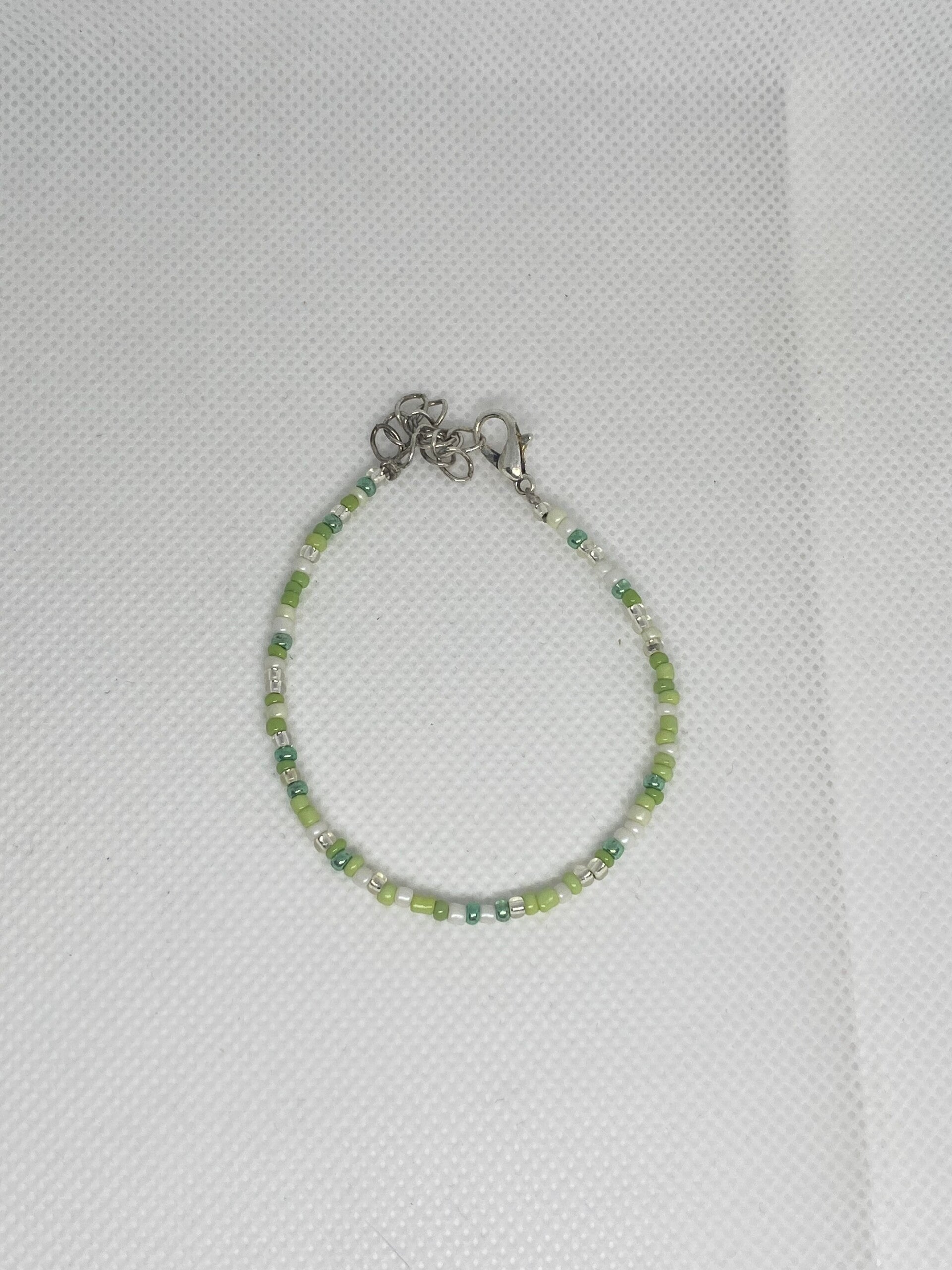 Armband zilver sluitinkje - Groen