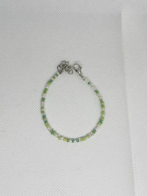 Armband zilver sluitinkje - Groen