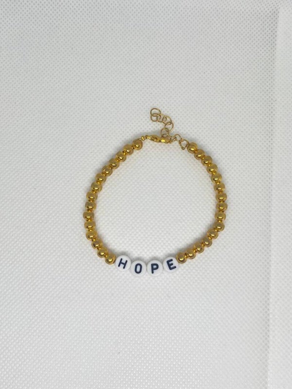 Armband goud sluitinkje - “hope”