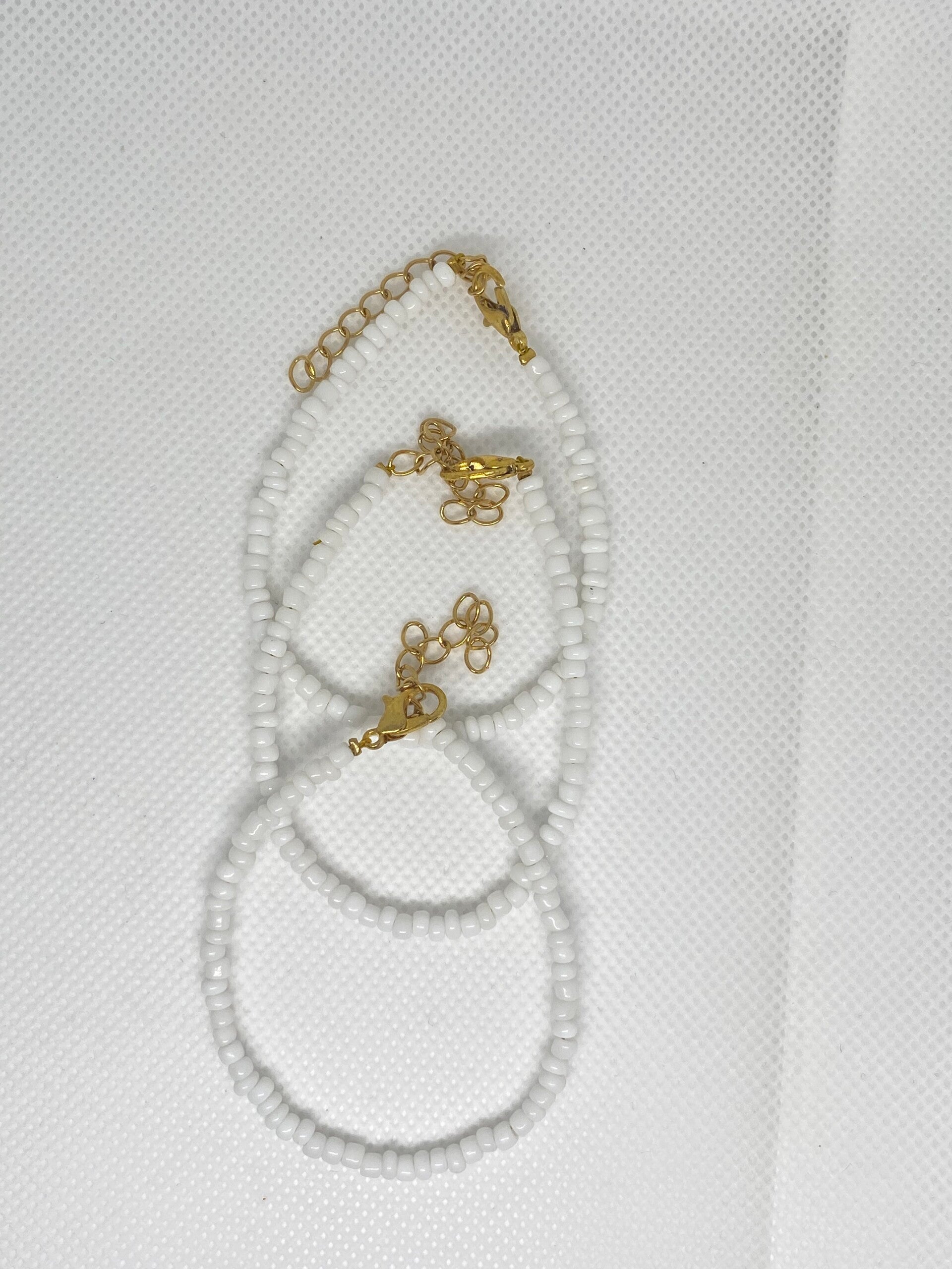 Armband goud sluitinkje - Wit