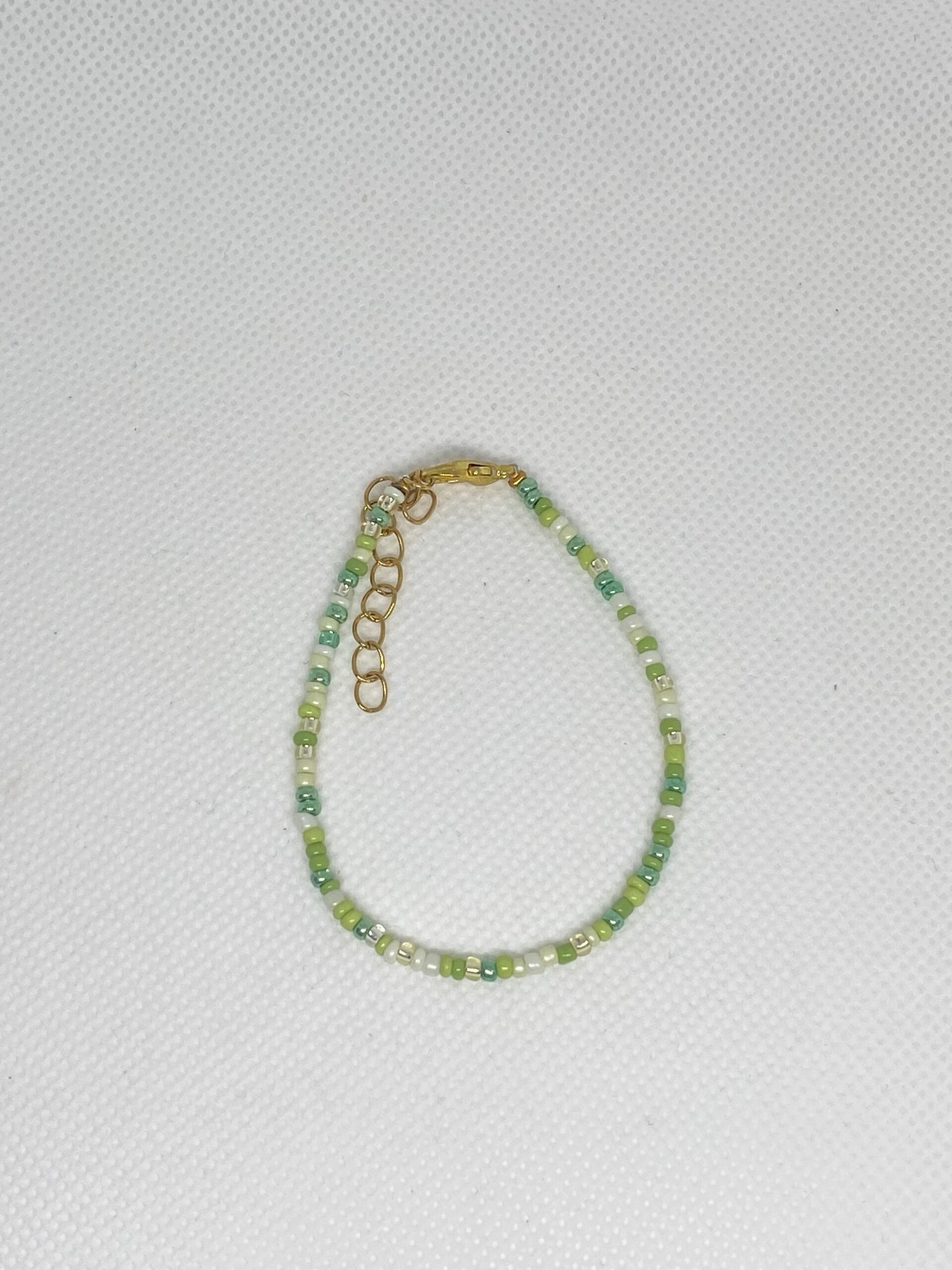 Armband goud sluitinkje - groen