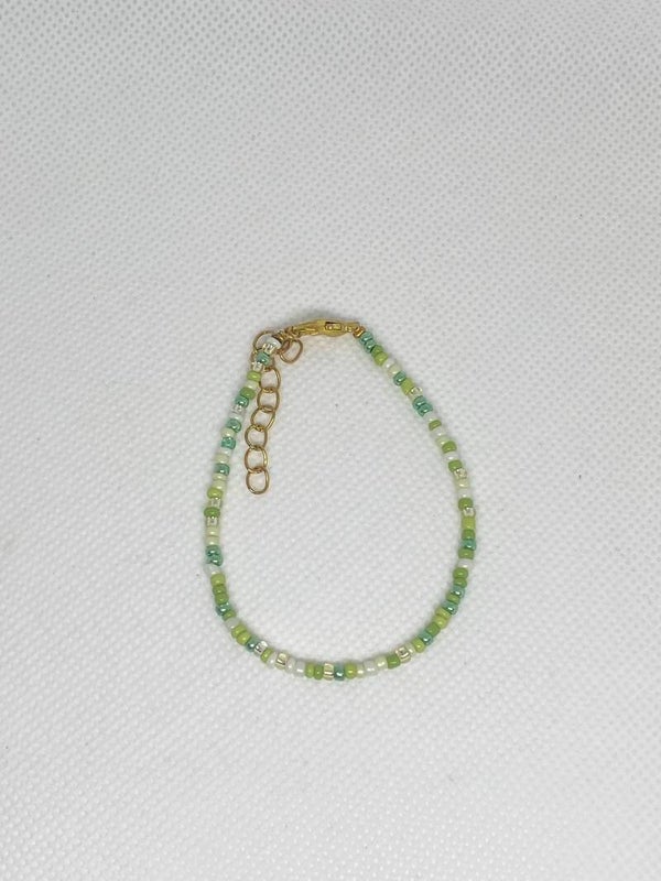 Armband goud sluitinkje - groen