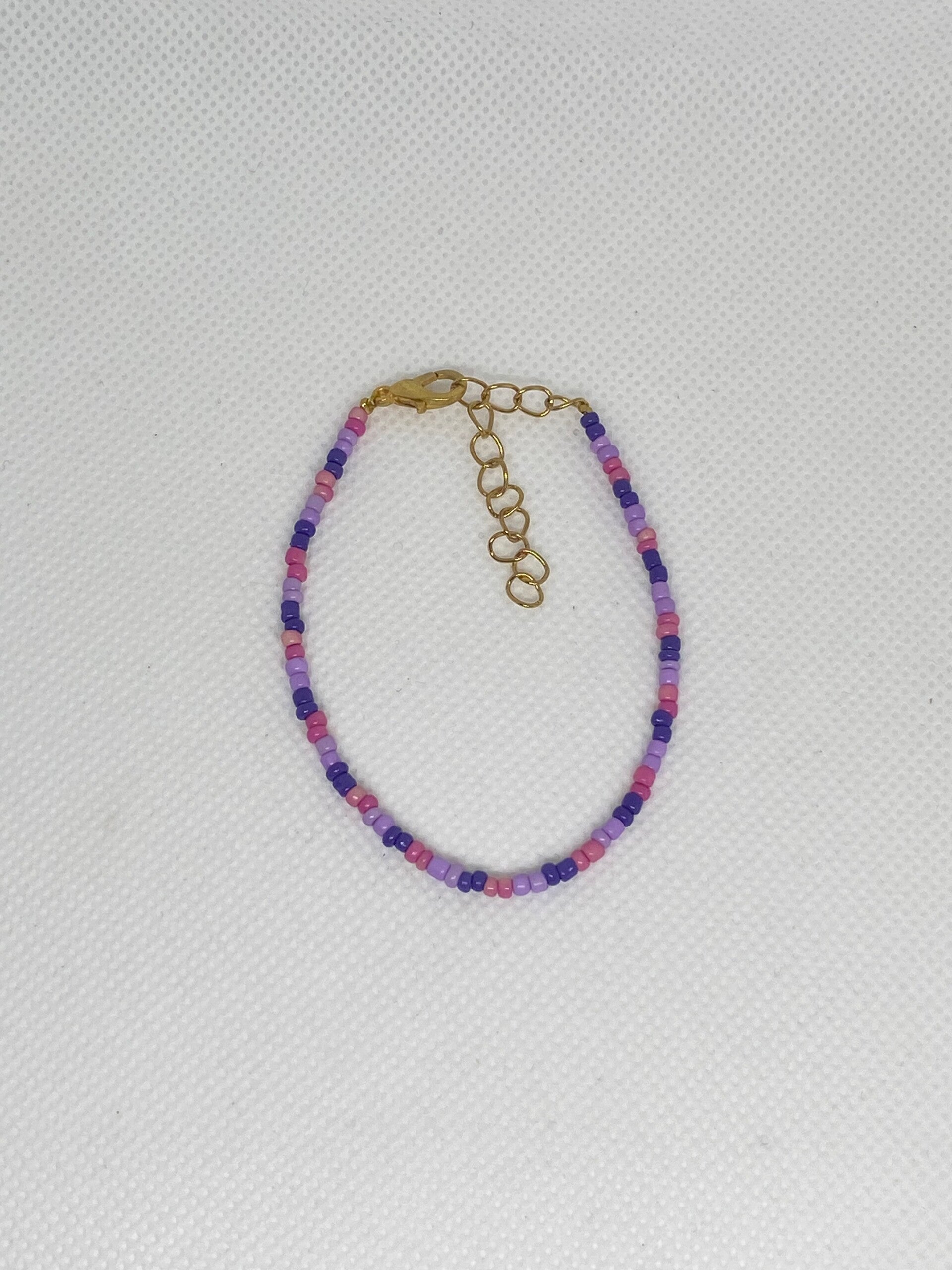 Armband goud sluitinkje - Paars