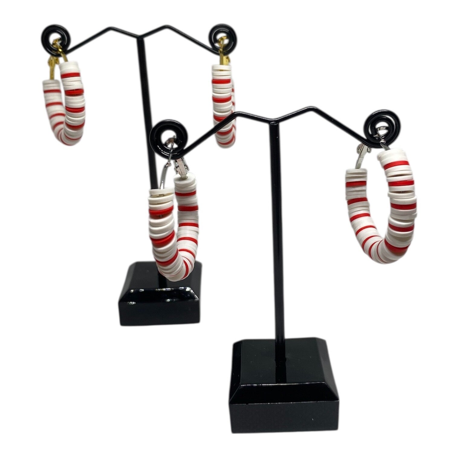 Madelief oorbellen - rood