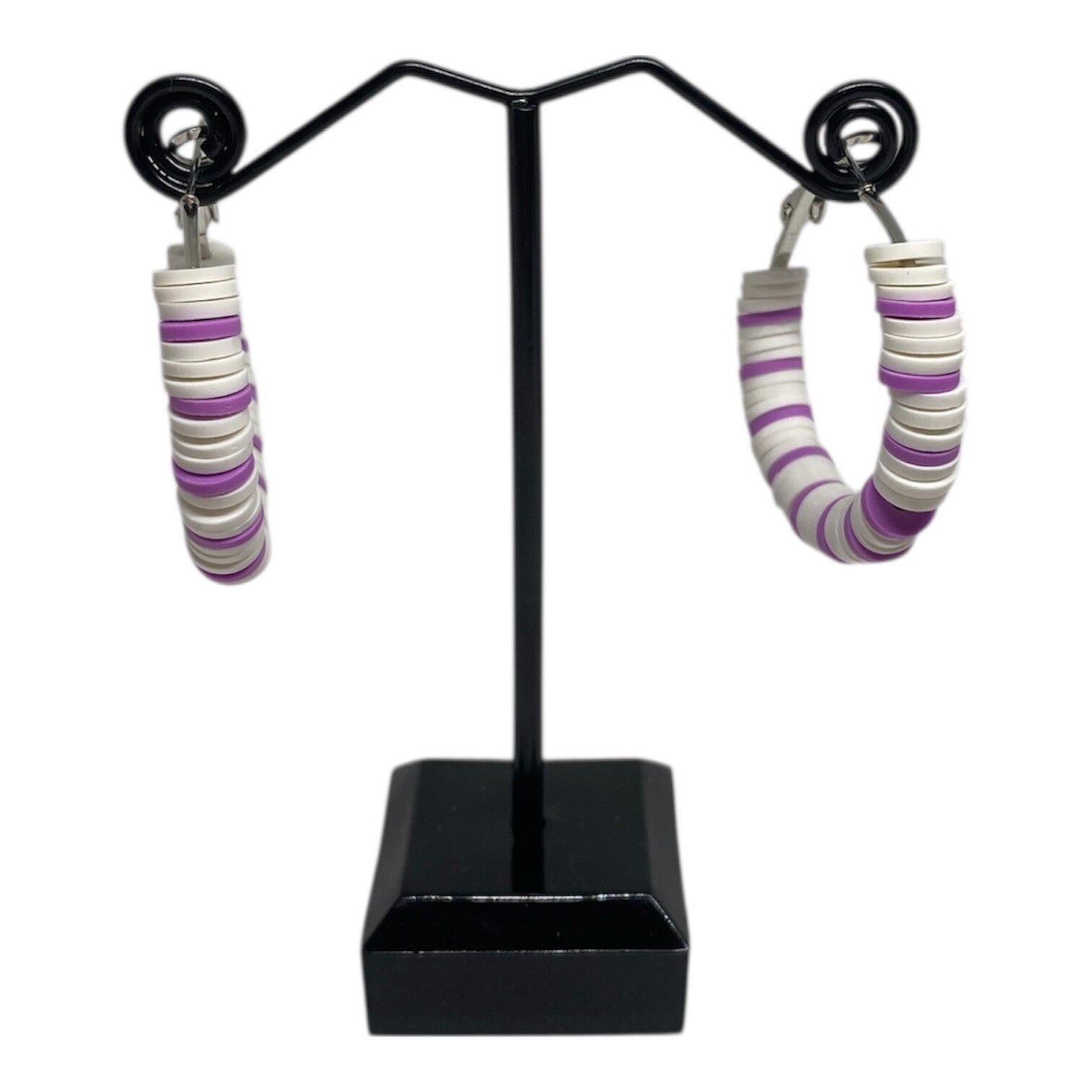 Madelief oorbellen - paars