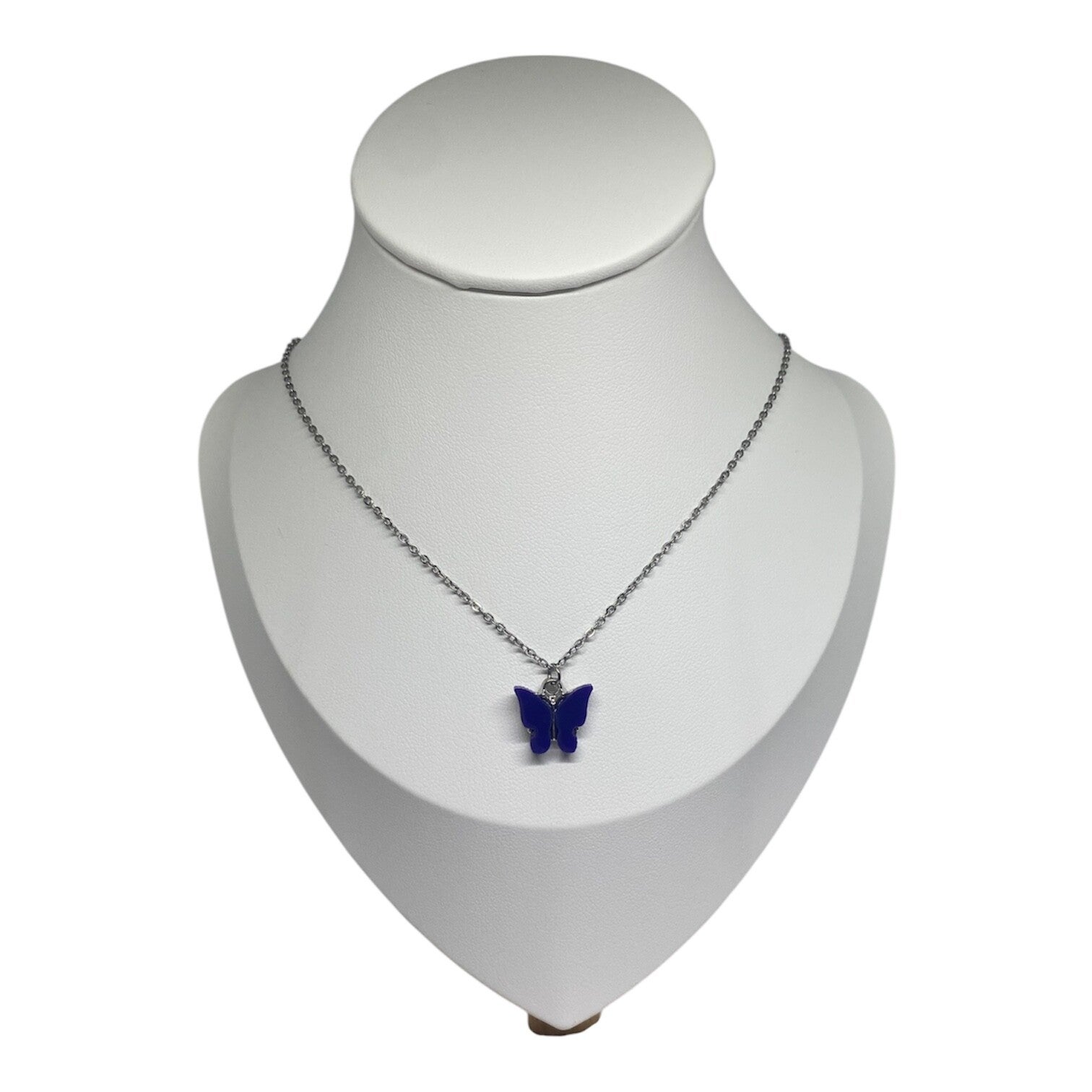 Vlinder ketting - donkerblauw