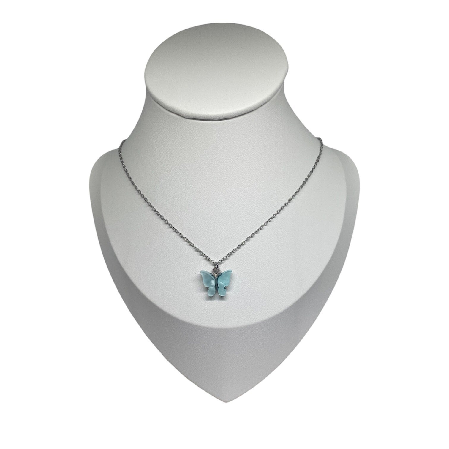 Vlinder ketting - blauw