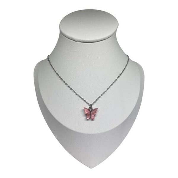 Vlinder ketting - roze