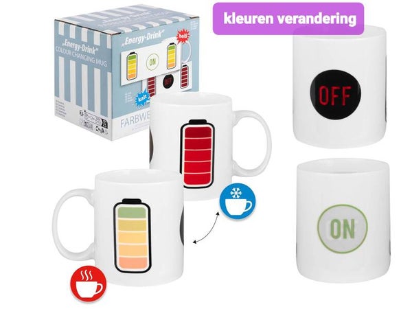 Beker met kleuren verandering