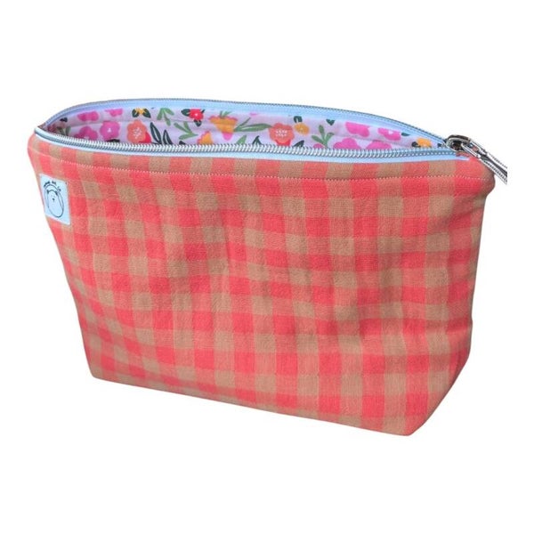 Trousse vichy mandarine