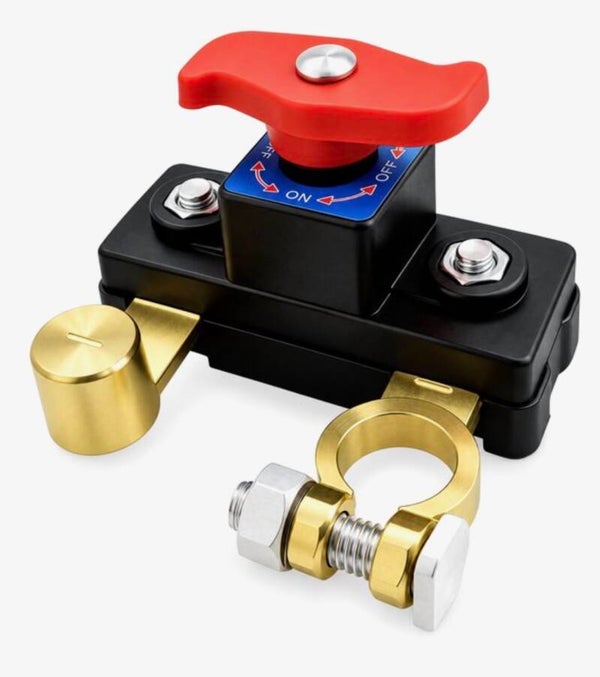 IfarNix Accu-hoofdschakelaar 12V/24V – Handmatige Accu Uitschakelaar tegen Lekstroom – Universeel voor Auto, Camper, Boot & Vrachtwagen