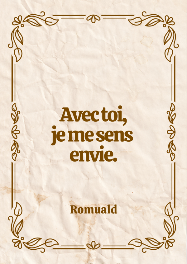 Print avec toi, je me sens envie