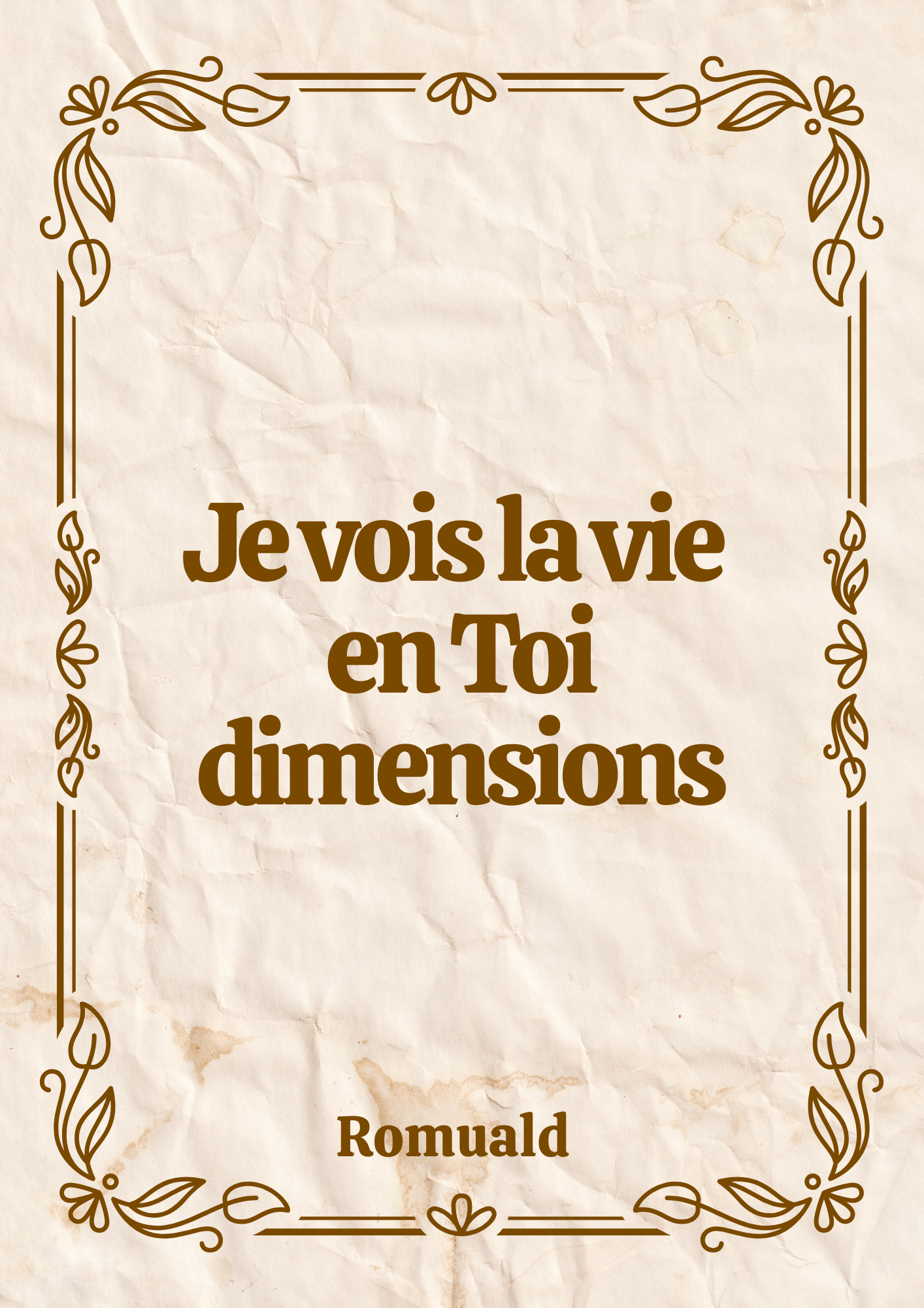 Print Je vois le vie en Toi dimension
