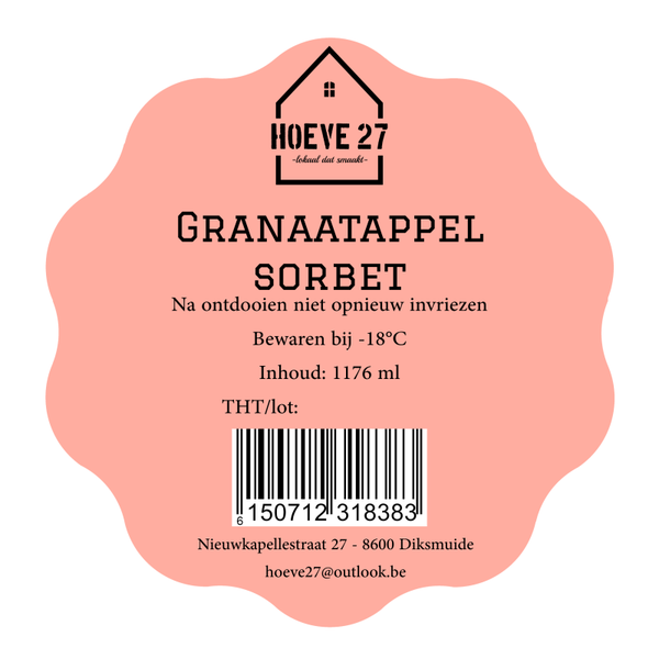 Sorbet granaatappel