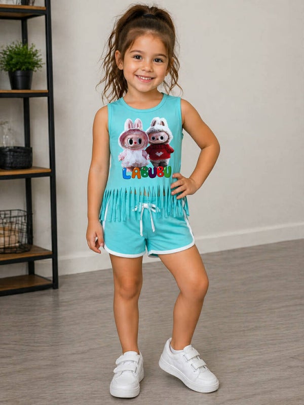 Blue Labubu Set