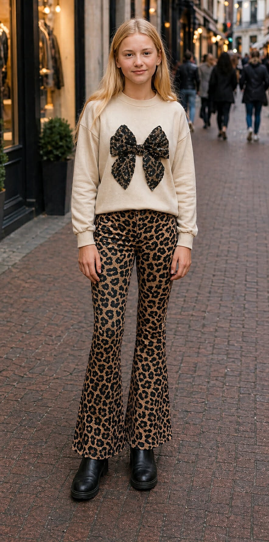 Leopard Bow Flare Set