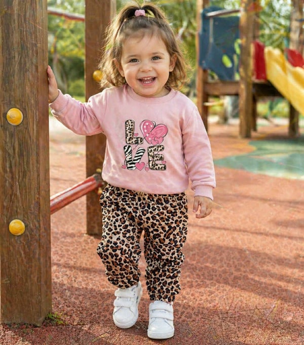 Love Leopard Set (roze)