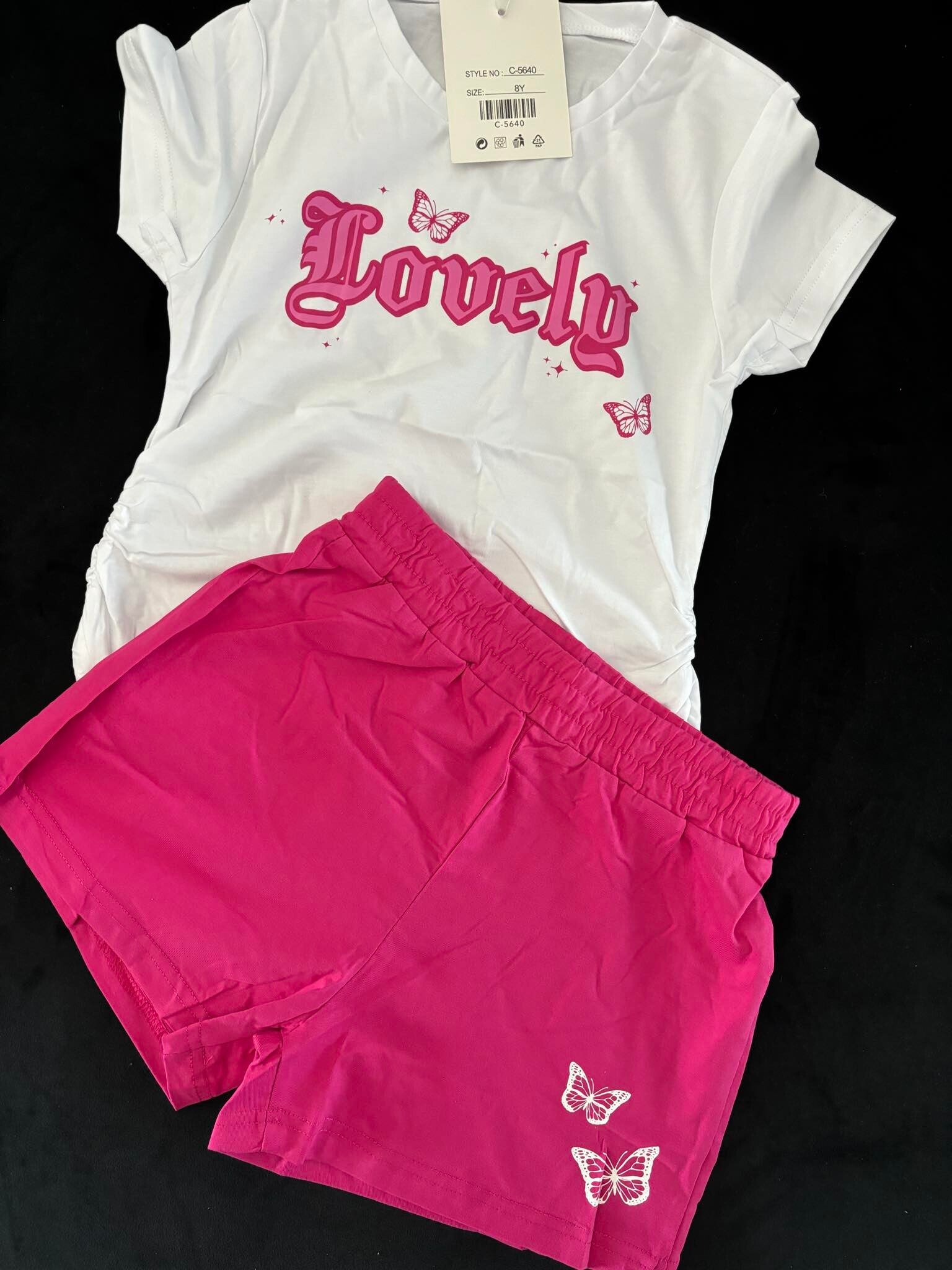 Lovely setje (wit-roze)