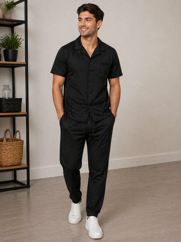 Zwarte Slim Fit Polo Set