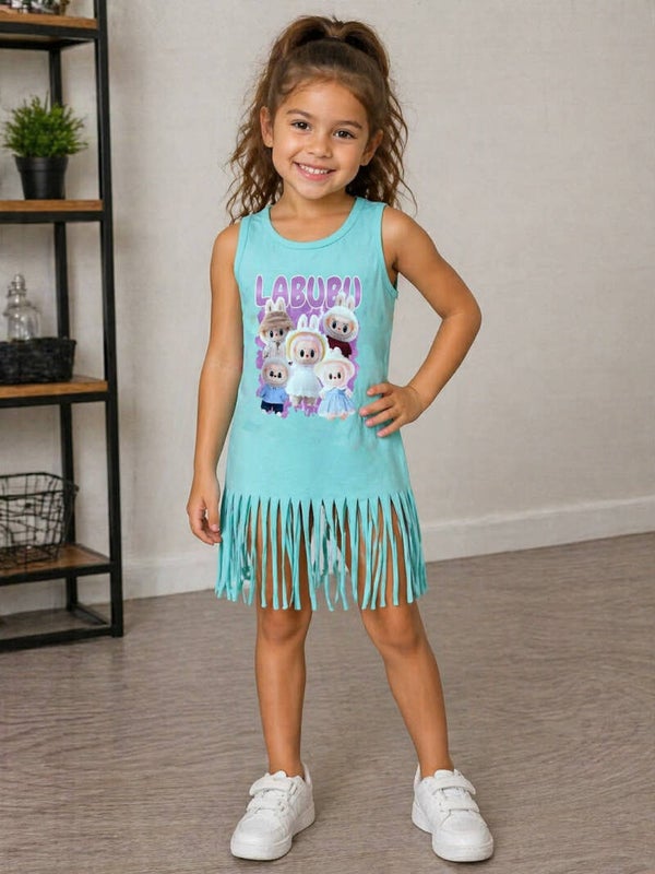 Blue labubu dress
