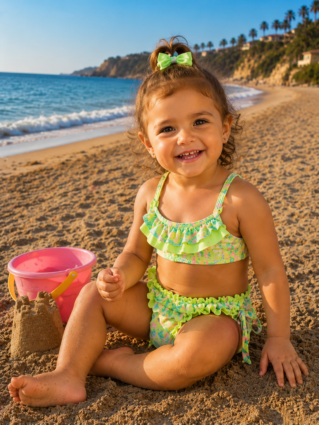 Neon Ruffle Bikini
