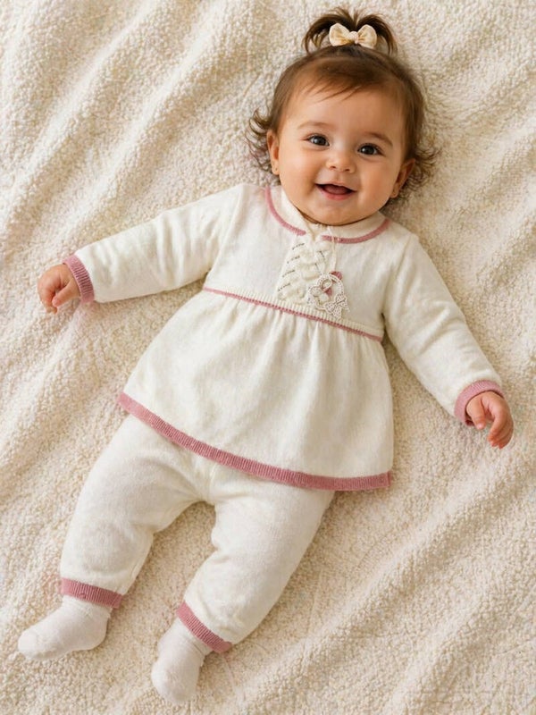 Soft Blossom Baby Set (creme)