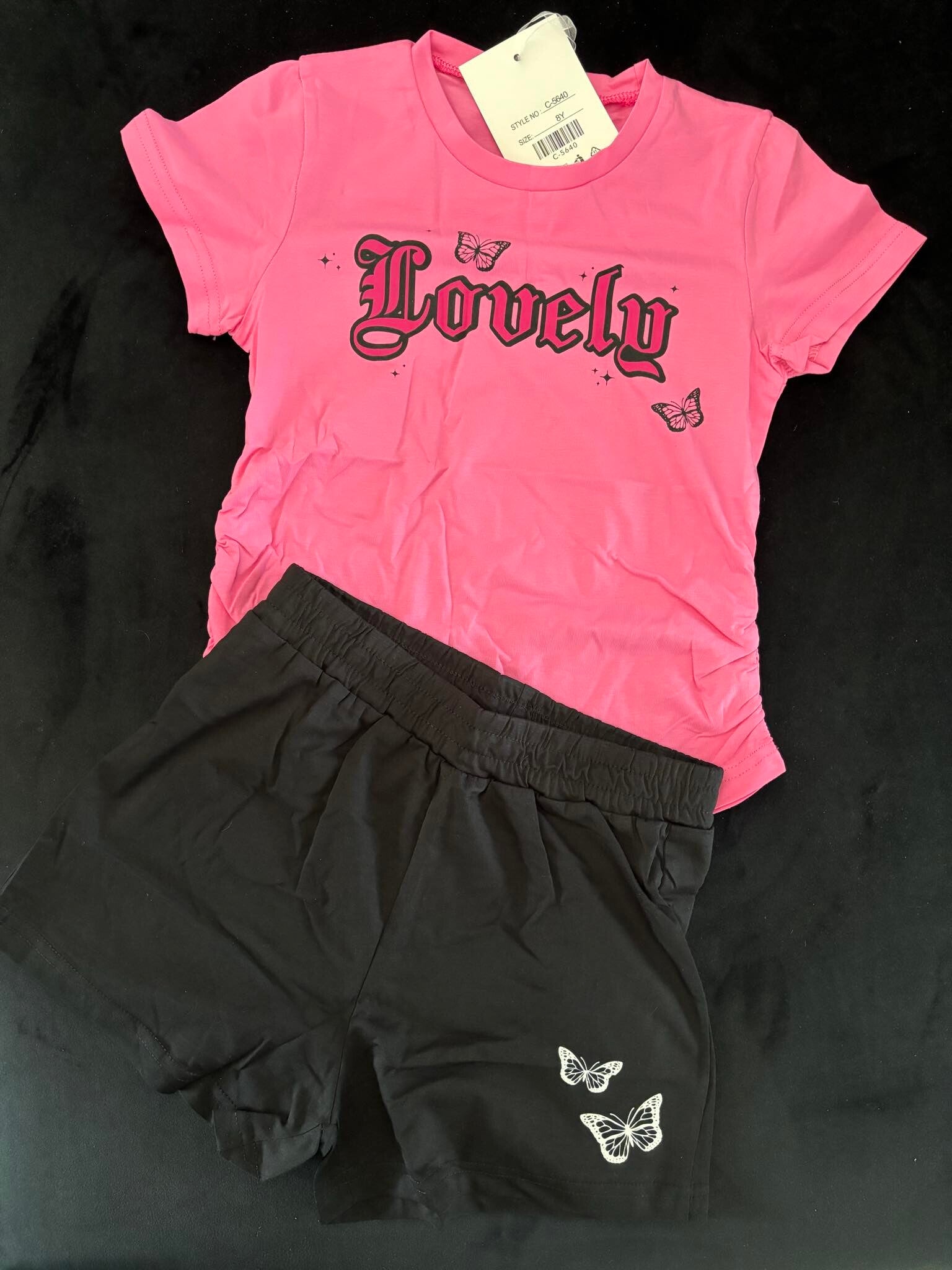 Lovely setje (roze-zwart)