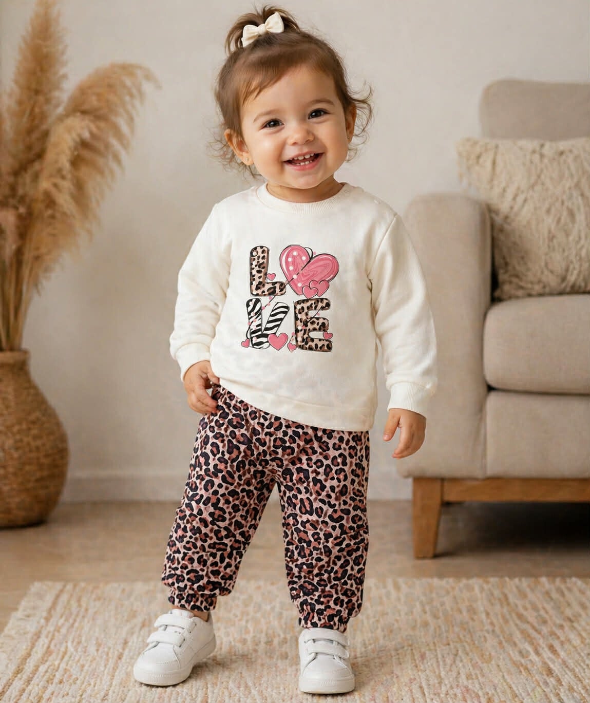 Love Leopard Set (Wit)