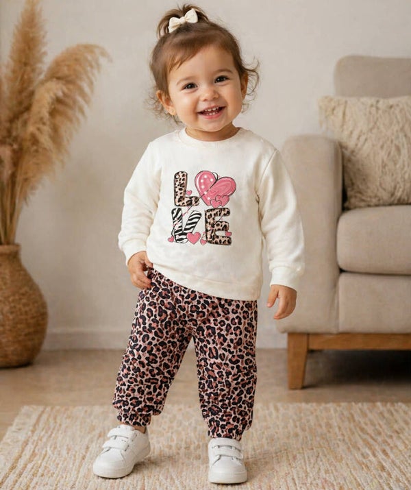 Love Leopard Set (wit)