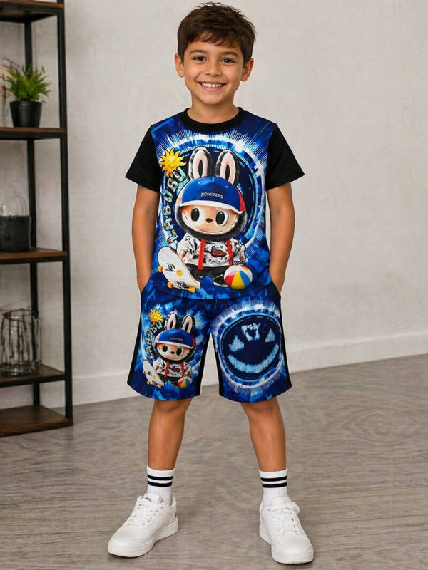 Labubu set (blauw/zwart)