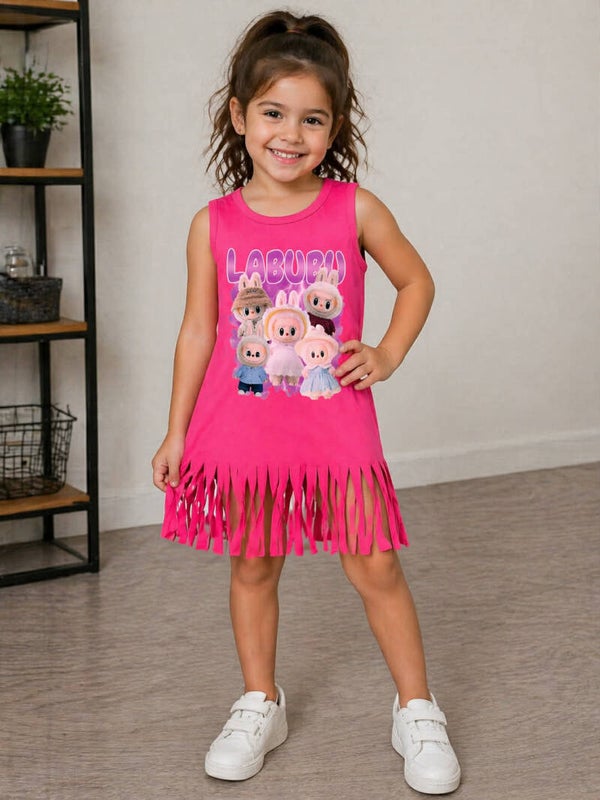 Pink Labubu dress
