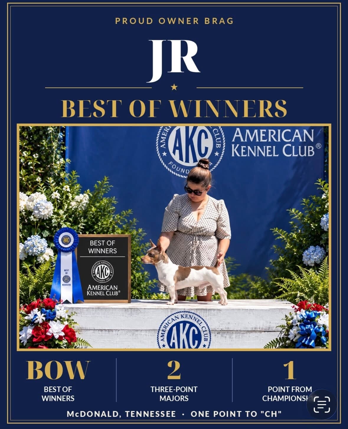 JR's Best of Winners photograph