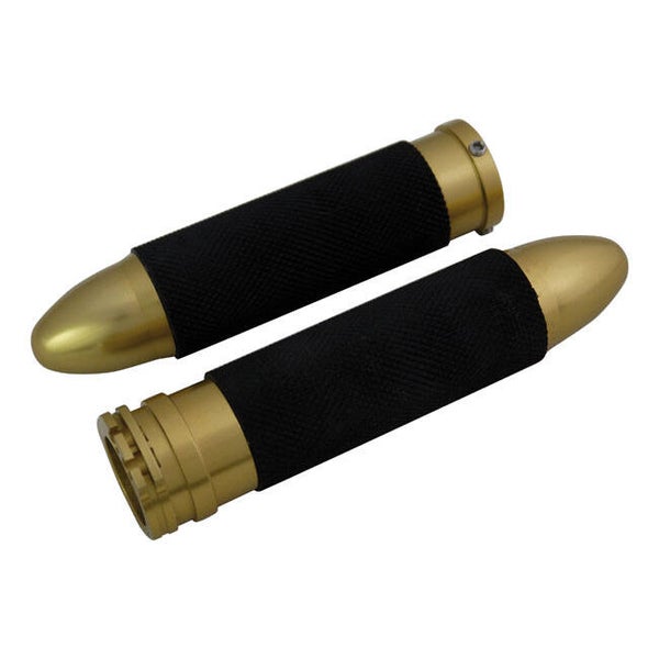 GRIPS, HANDLEBAR GRIP SET, BULLET. GOLD mcs nr 509011